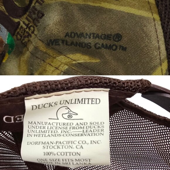 Ducks Unlimited Committee Mesh Snapback Cap Trucker Realtree Wetlands Camo Hat - Picture 8 of 13